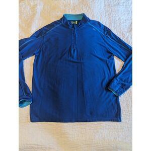 Tasc Bamboo Performance Quarter Zip Pullover Men’s X-Large Blue New Orleans